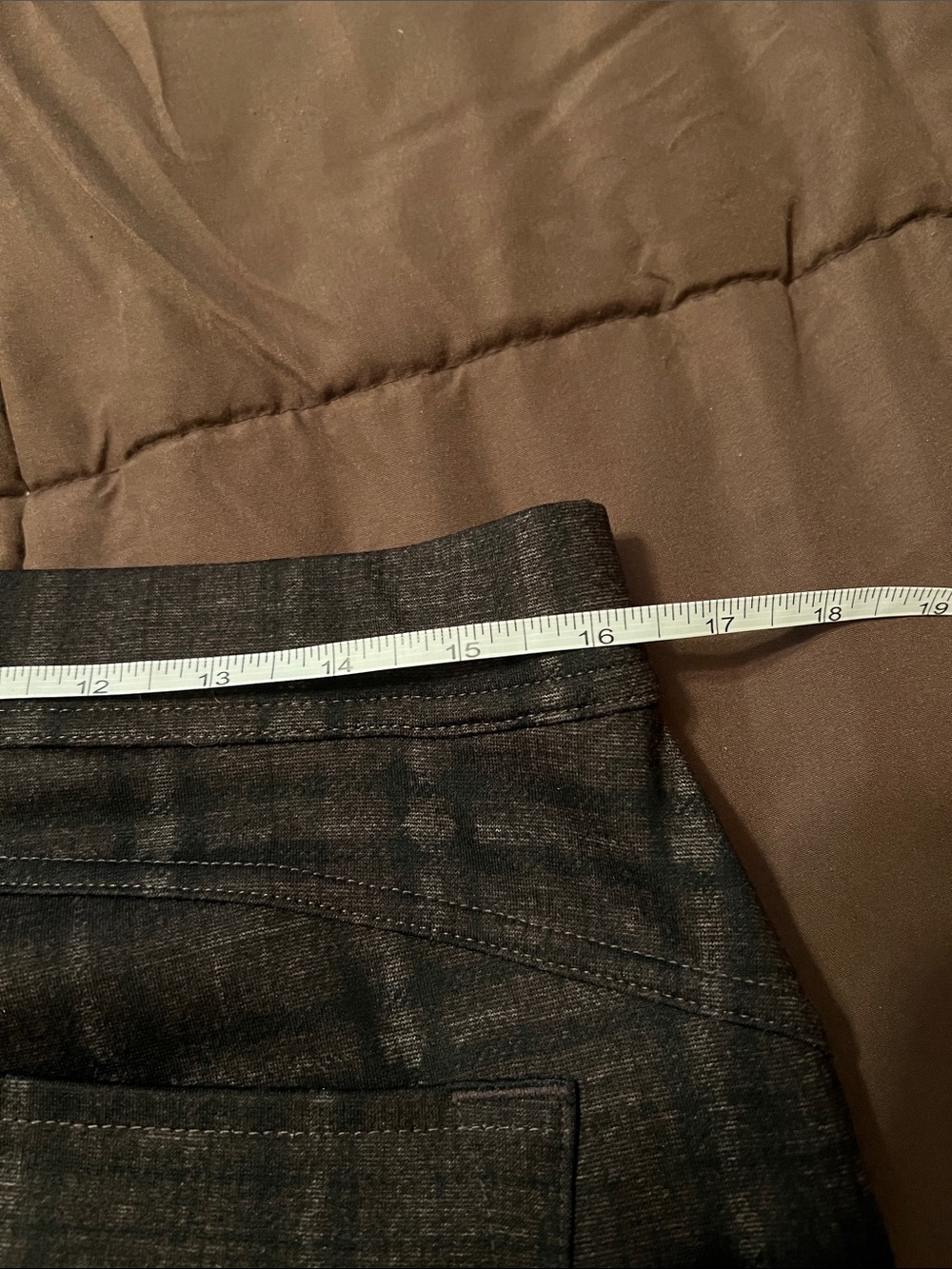 Simply Vera Women's Black and Brown Plaid Slim Fit Pants - Picture 7 of 7
